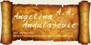 Angelina Andulajević vizit kartica
